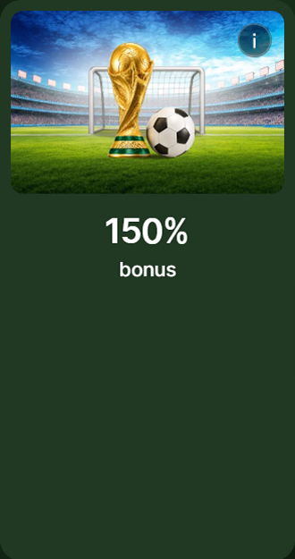 bonus-4 Sports bonus 150 percent with trophy and ball